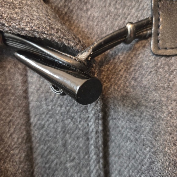 Cole Haan Womens Wool Blend Knit Coat Gray Size 4 Lined Toggle Chic Luxury Warm - Picture 13 of 15